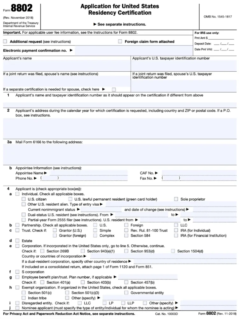 Form 8802