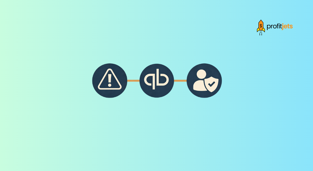 Warning, QuickBooks, user profile icons