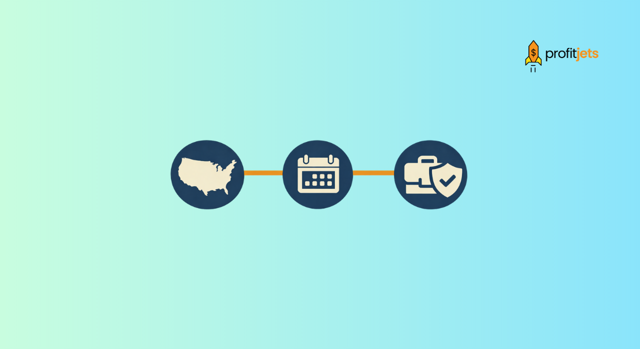 Icons representing 2026 tax calendar for US business