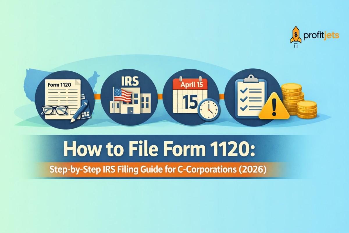 how to file Form 1120 step by step guide by Profitjets